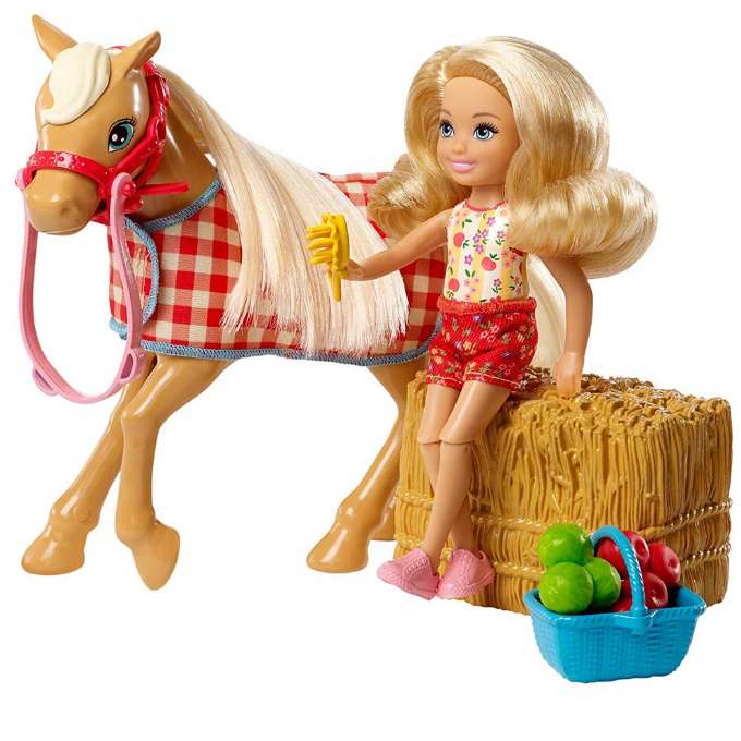 Barbie Chelsea med Pony Barbie Chelsea Hest GFF50 Shop Eurotoys.dk