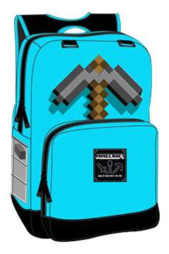 Minecraft Diamond Pickaxe Rygsæk Minecraft backpack taske Minecraft Diamond Pickaxe Rygsæk Minecraft backpack taske