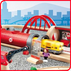 Brio Train Wooden Toys Trains, bridges and tunnels