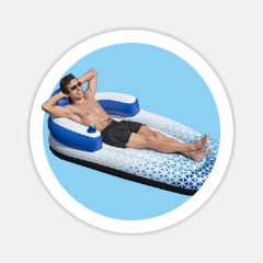 Pool and Pool Riders air mattress