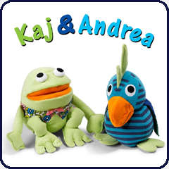 Puppen Kaj und Andrea
